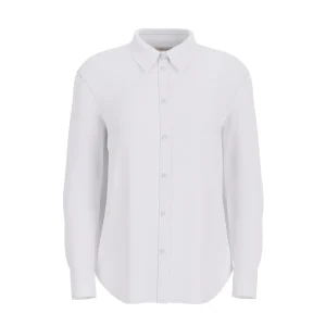 Dames overhemd met lange mouwen en geborduurd logo Guess