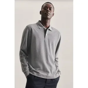 Seidensticker gemêleerde polo grijs