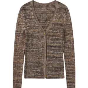 Closed V Cardigan Long Sleeve Knits Blue Heather