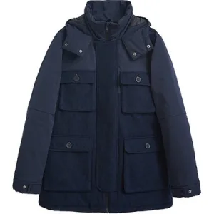 White Stuff Danton Fabric Mix Parka Dark Navy