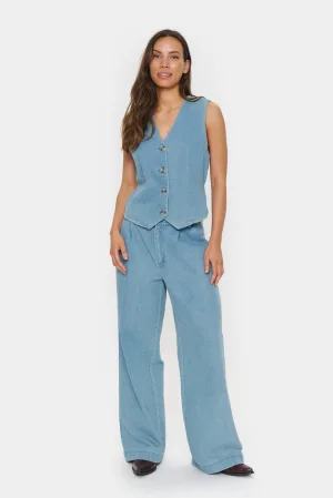 Vest Fitted Smoke Blue