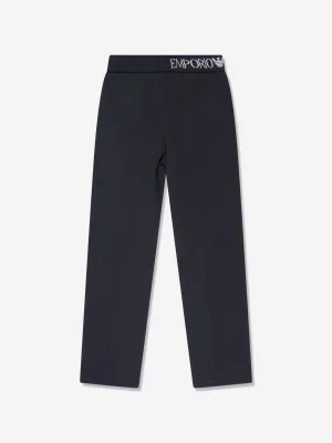 Emporio Armani Jongens Logo Broek in Marineblauw