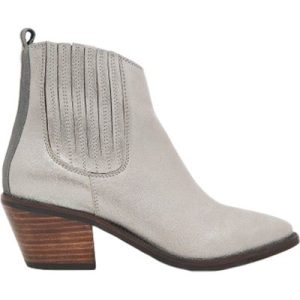 White Stuff Cherry Western Ankle Boot Silver Tone Metallic