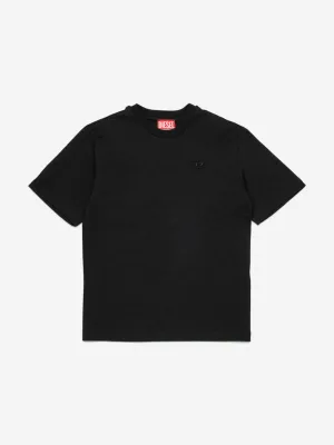 Jongens Oval D Logo T-shirt in Zwart