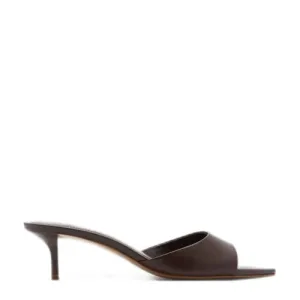 Mango leren muiltjes bordeaux