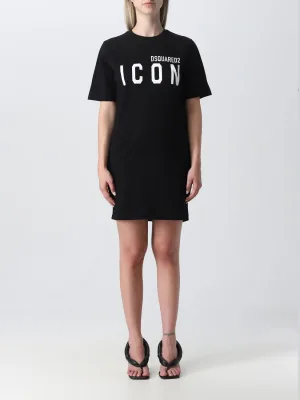 Icon T-shirt Jurk Korte Mouwen