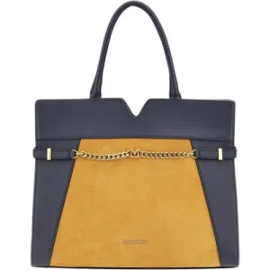 GUESS Medium Satchel Contr Galaxy Blue Handbag A713