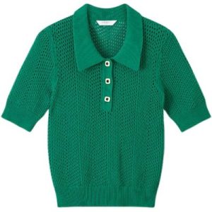 LK Bennett Nancy Mesh Knitted Sweater Eden Green