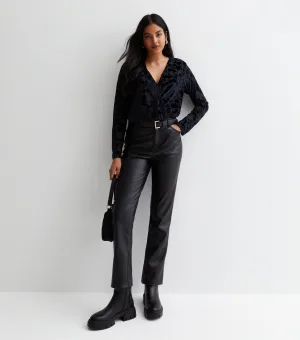 Burnout bodysuit met lange mouwen en dierenpatroon