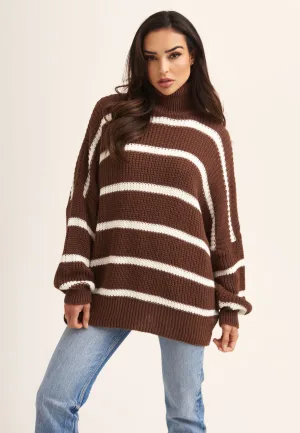 Chunky Gebreide Hoge Nek Trui