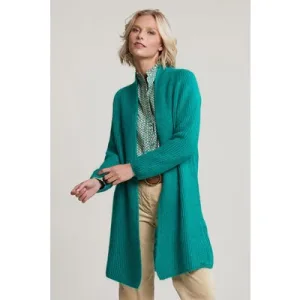 River Woods Green Long Cardigan Long Sleeves