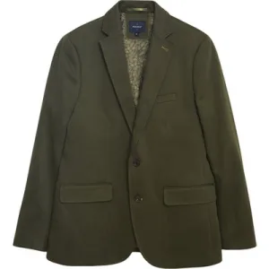 White Stuff York Texture Cotton Blazer Khaki Green