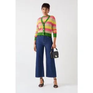 LK Bennett Cd Cinzia Zig Zag Cardi Green