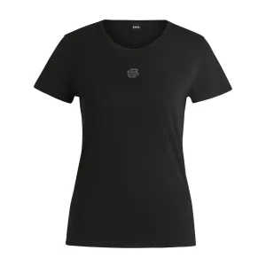 Boss Dames/Dames Dubbel B Monogram T-shirt (Zwart)