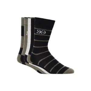 Crosshatch Heren Milato Crew Sokken (Set van 5) (Veelkleurig)