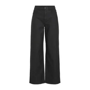 VILA high waist wide leg jeans zwart