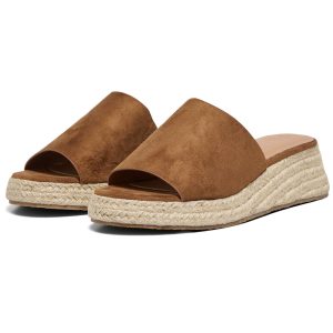 ONLY MINERVA 3 Polyester Dames Muiltjes In Cognackleur