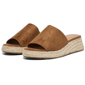 ONLY MINERVA 3 Polyester Dames Muiltjes In Cognackleur