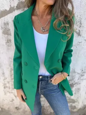 Dubbele Breasted Notch Lapel Blazer