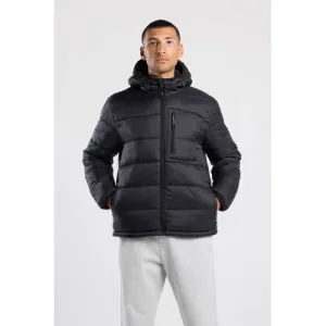 America Today gewatteerde jas zwart