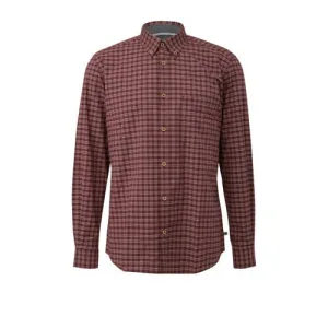 s.Oliver regular geruit casual overhemd donkerrood
