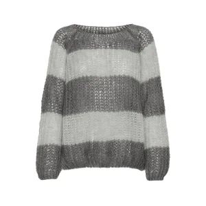 Gestreepte trui met ronde hals en lange mouwen voor dames Pulz Jeans Peyton