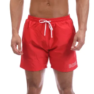 Men’s Boss Starfish Swim Shorts in Red