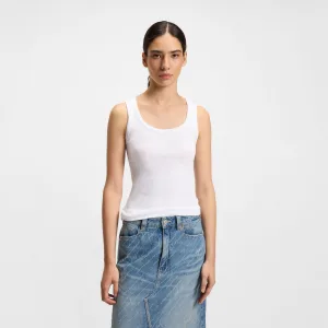 Boss Dames/Dames C_Ematite Slim Tank Top (Wit)