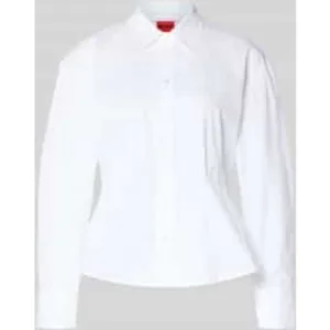HUGO Getailleerde overhemdblouse van puur katoen, model ‘EMPEROR’