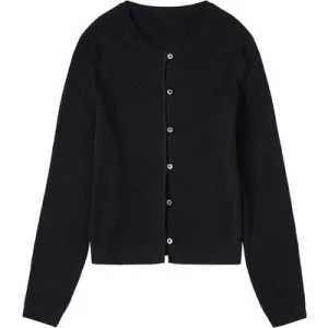 Closed Cropped Cardigan Long Sleeve Knits Black
