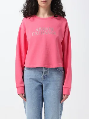 Crop Sweatshirt Roze Kristal Logo