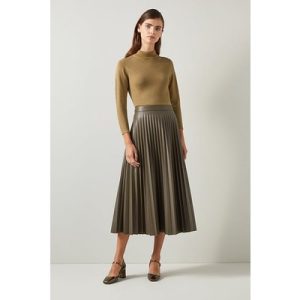 LK Bennett Sadie Metallic Knitted Sweater Gold