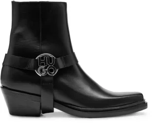 Boss Low-Top Sneakers – Kody Stacked-logo Ankle Boots in zwart