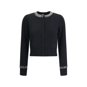 Gebreid Cardigan met Strass Bies