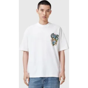 AllSaints Writher Ss Crew Chalk White