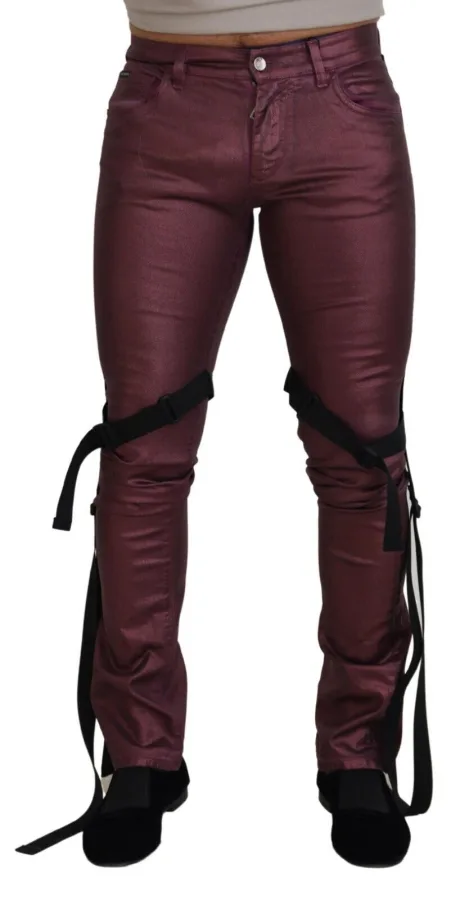 Metallic Broek Bourgogne