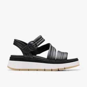 Toscaanse Band Zwarte Leren Sandalen