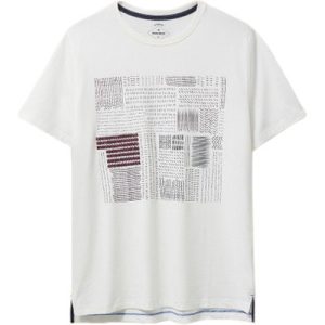 White Stuff Patchwork Graphic T-shirt Natural White