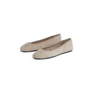 Tommy Hilfiger Ballerina’s TH HARDWARE SUEDE BALLERINA , flats, zakelijke schoen, comfortschoen, instapschoen met th-logo