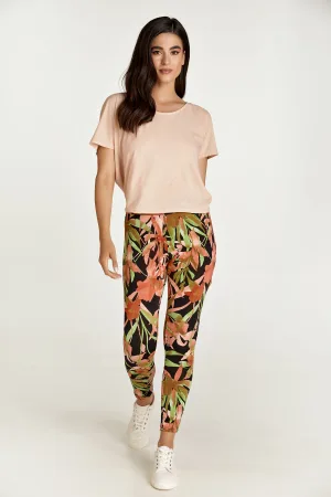 Stofroze gedrapeerde top