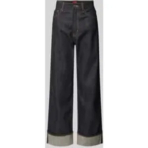HUGO Wide leg jeans van katoenmix, model ‘GEABENA’
