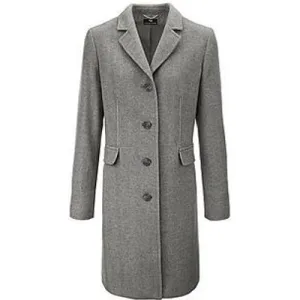 Jas 100% scheerwol korte reverskraag Van Peter Hahn grijs