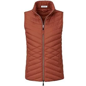 Donzen bodywarmer deelbare ritssluiting Van Peter Hahn oranje