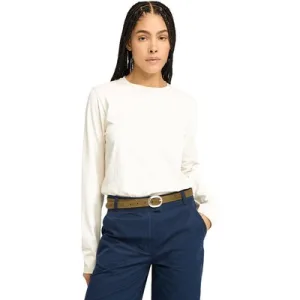 Timberland Long-sleeve Baby Tee Vintage White