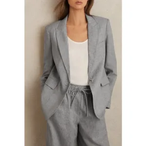 Reiss Sb Linen Jacket Blue