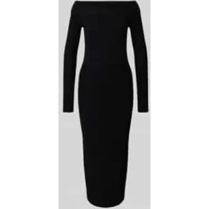 Armani Exchange Gebreide jurk van viscosemix met carmenhals