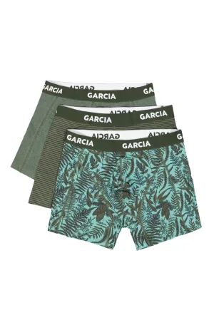 Boxershorts 3 pack – Groen met print