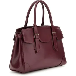 GUESS Diana Maxi Satchel Midnight Plum