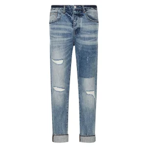 Armani Exchange Heren J24 Taps toelopende jeans (Indigo)