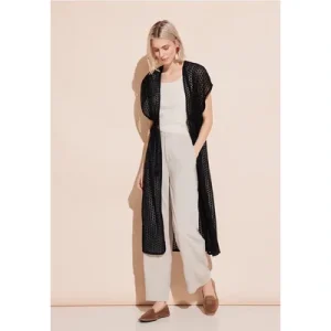 Street One Dames Kimono met borduursel in Zwart